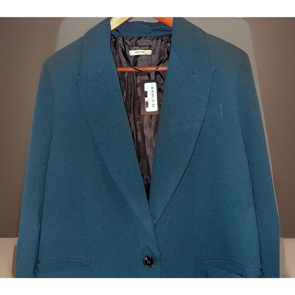 NWT Lime Light WESTERN DARK TEAL Women’s Blazer Medium Button Up - Picture 3 of 8